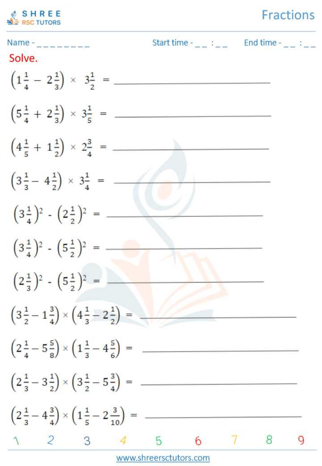 Complexities Of Fractions Worksheets For Grade 8 Maths Shree Rsc Tutors Complexities of fractions worksheets for grade 8 maths shree rsc tutors